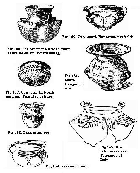 Cups, jugs and urns, Hungary, Tumulus, Pannonia, Wurrtemberg, Italy