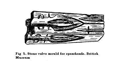 Stone valve mould for spearhead, British Museum