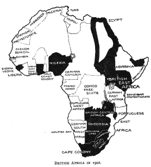 Map of British Africa in 1902