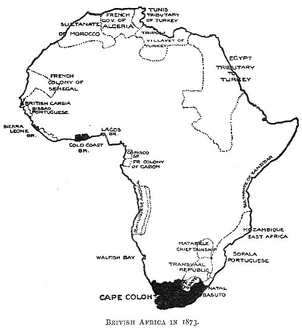 British Africa in 1873