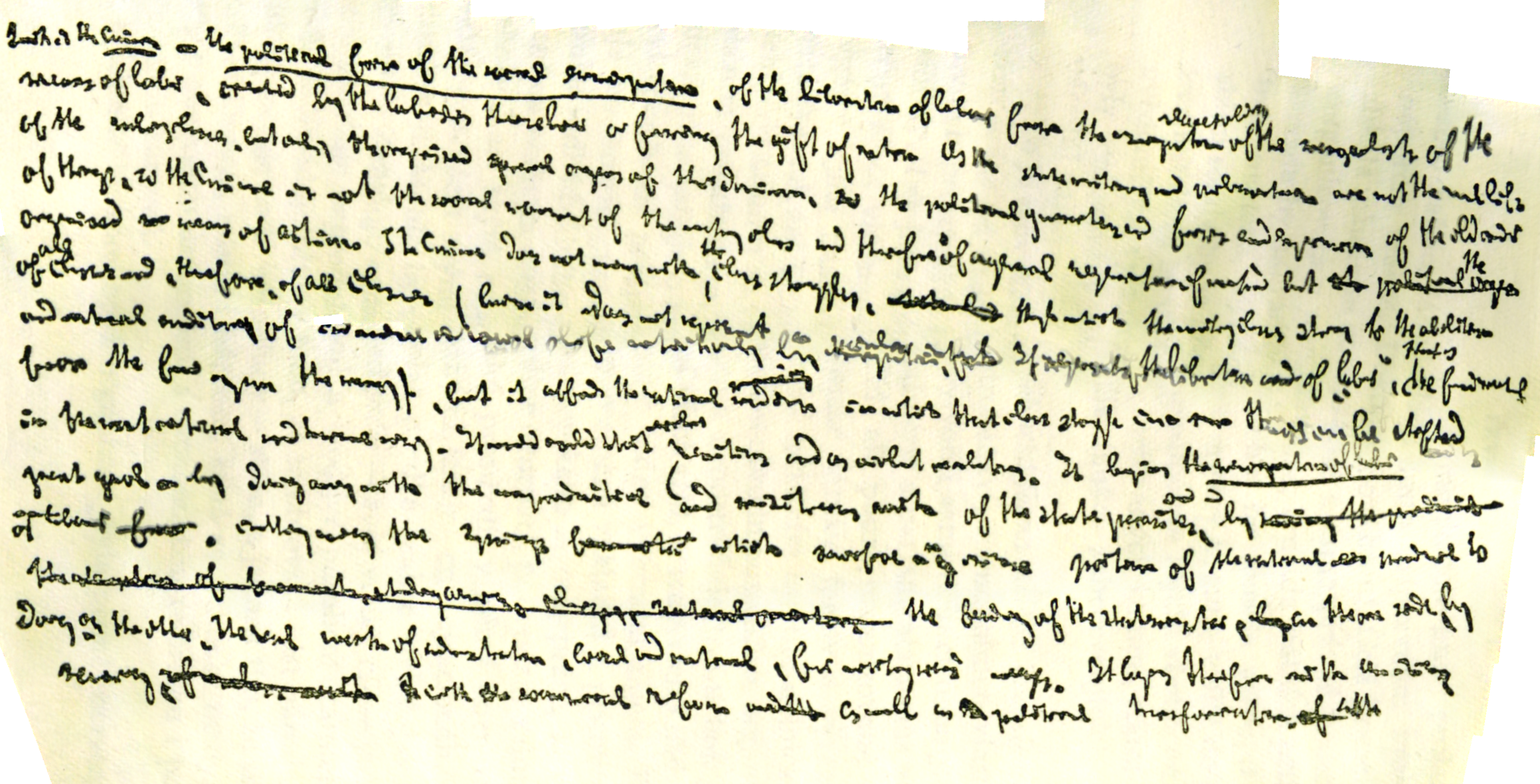 Odstavec z rukopisu Prvnho nrtu k 