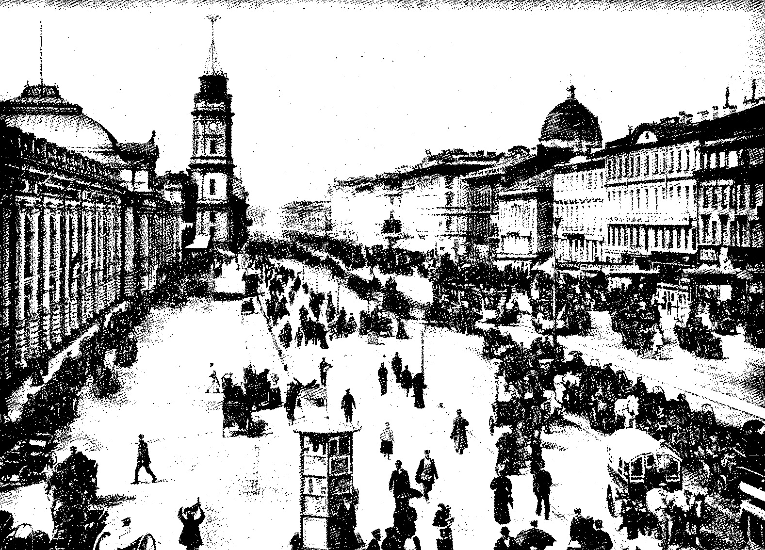 Nvsk prospekt v Petrohrad roku 1905