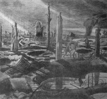 Paul Nash: The Menin Road, 1918 (detail)