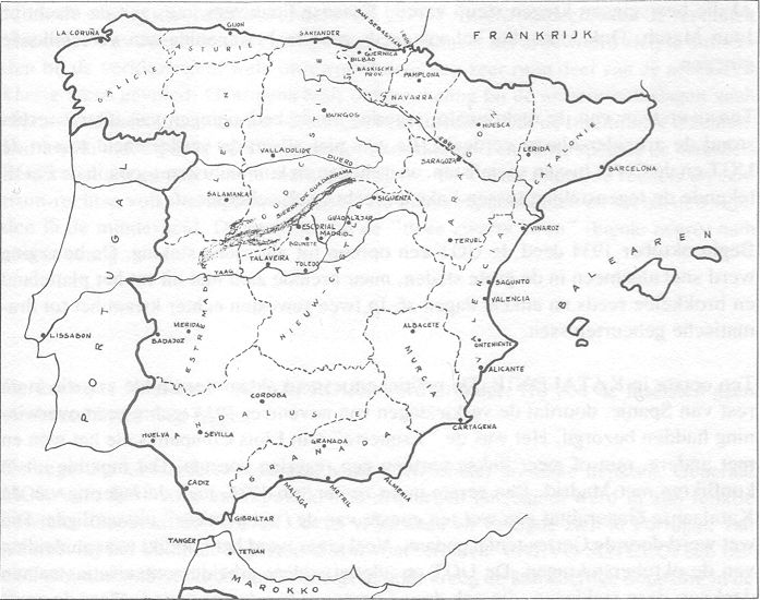 Kaart Spanje I