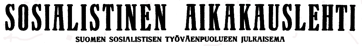 [Sosialistinen aikakauslehti 1919–1923]