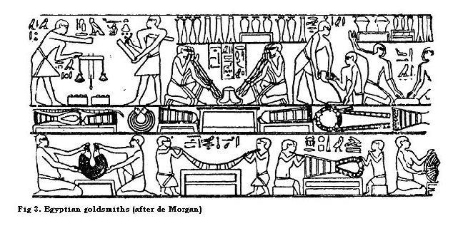 Egyptian goldsmiths (after de Morgan)