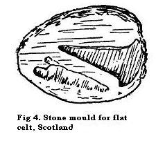 Stone mould for flat celt, Scotland