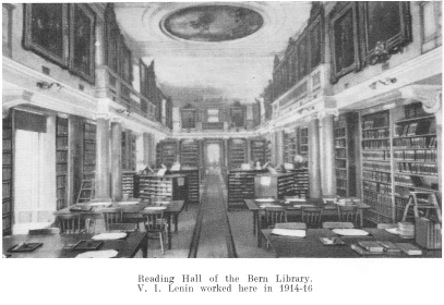 Reading Hall of the Bern Library. Lenin worked here in 1914-16. (p.339)