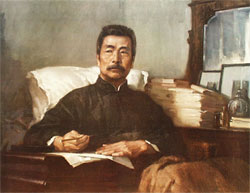 Lu Xun (lu Hsun) byl pseudonym čou Šurena. Lu je všeobecně považován za jednoho z nejvýznamnějších a nejvlivnějších spisovatelů moderní Číny. Jeho práce podporovala radikální změnu prostřednictvím kritiky zastaralých kulturních hodnot a represivních společenských zvyků.