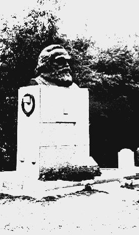 Marx's gravestone in Highgate cemetry
