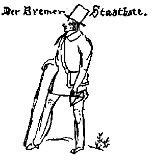 Engels' drawing of man seen in Bremen