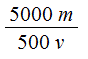 5000 m/500 v