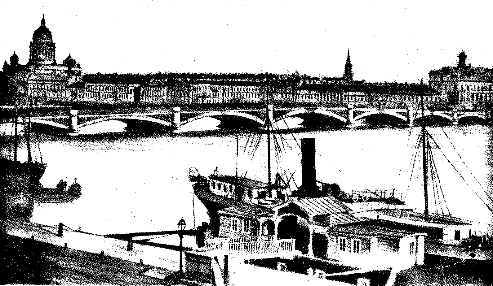 Petrohrad: Pohled na most Mikulv