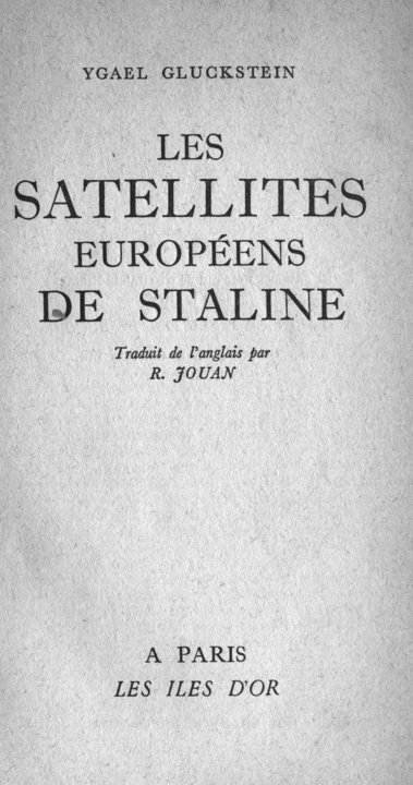 Les satellites européens de Staline