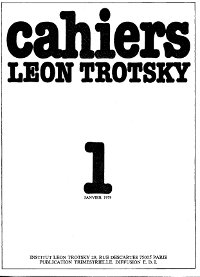 Cahiers Léon Trotsky