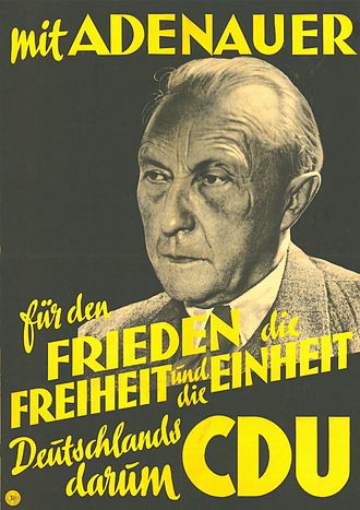 Konrad Adenauer - Affiche de campagne électorale, 1949