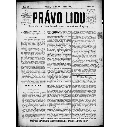 Pravo Lidu, 5 mars 1899