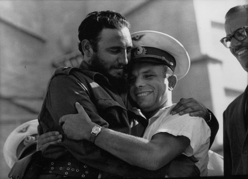 With Yuri Gagarin, 1961