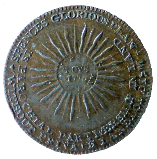 Spence's token 'The Meridian Sun'