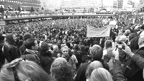 Protest against racist Swedish Democrats