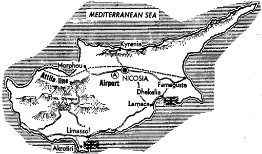 Cyprus with Brish bases and partition line