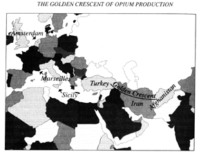 The Golden Crescent of Opium Production