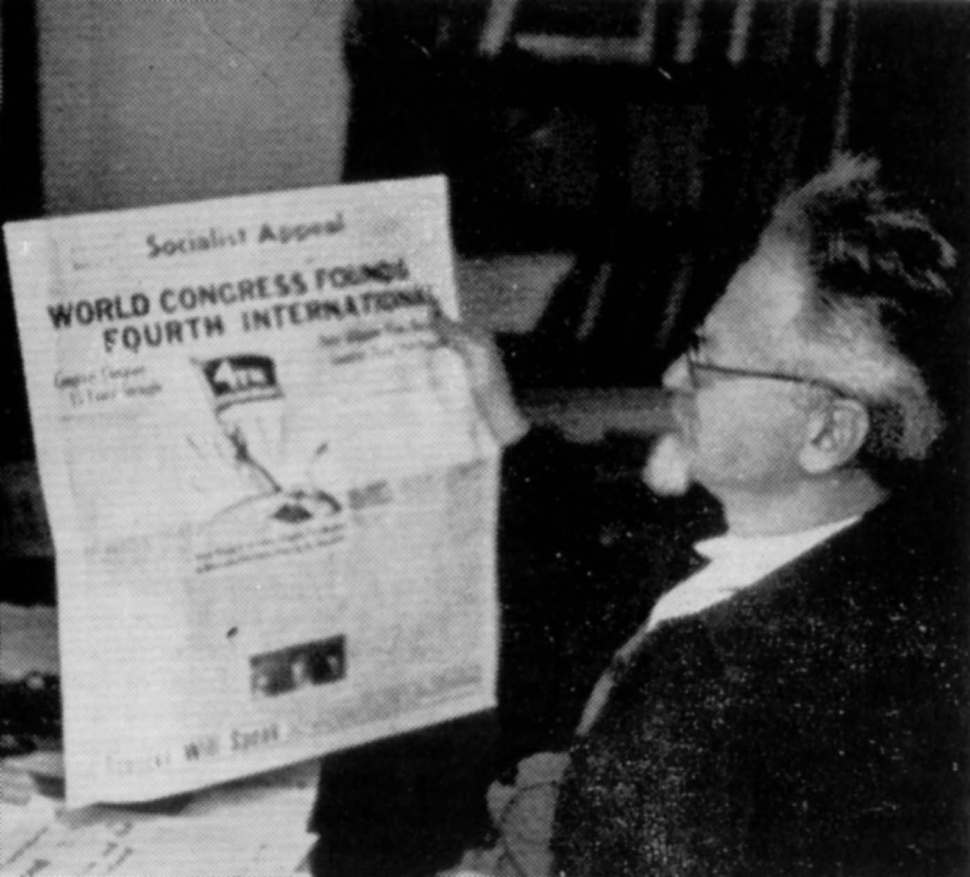 Trotsky reading the US Socialist Appeal