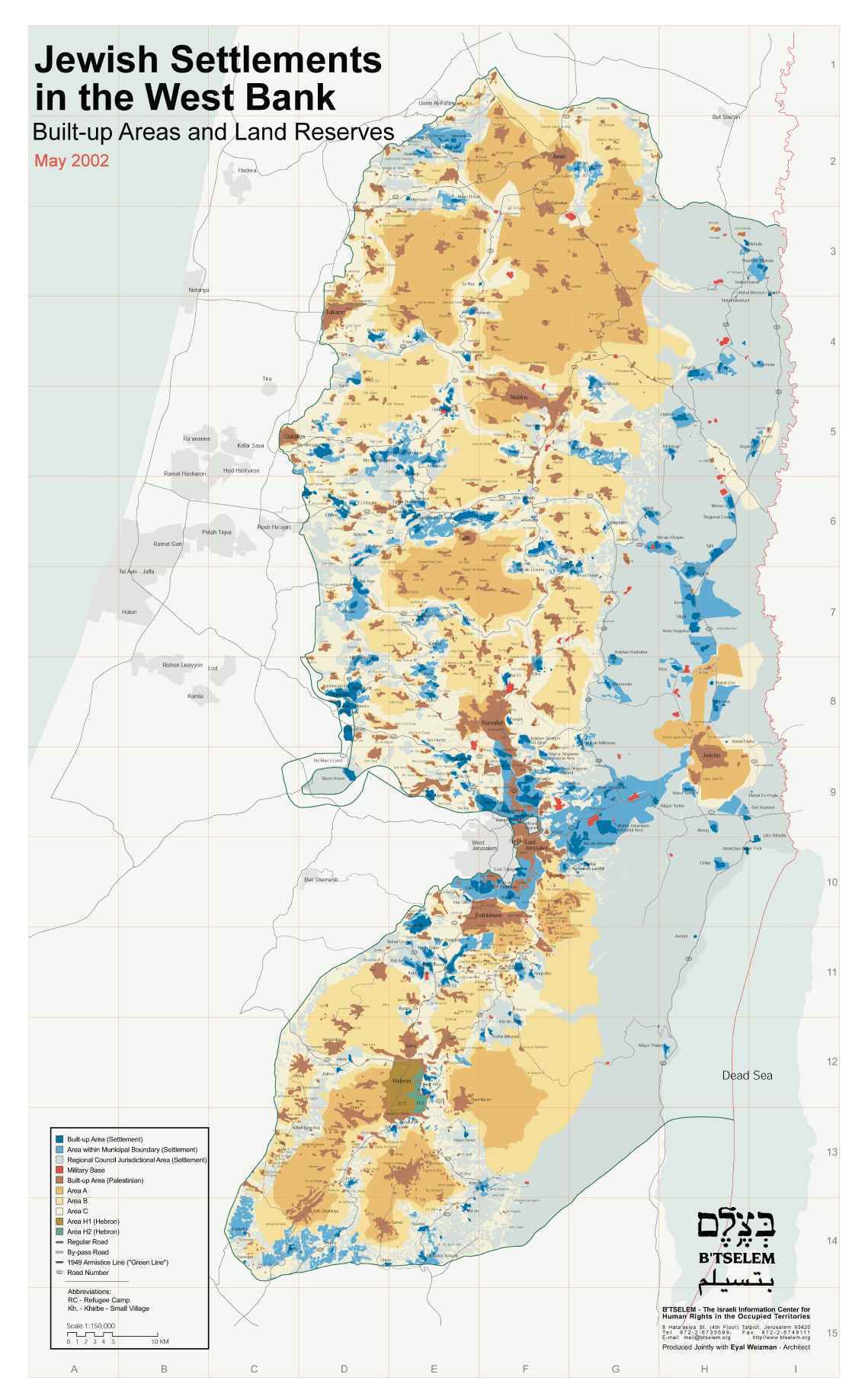Jewish Settlements in the West Bank - click for larger image