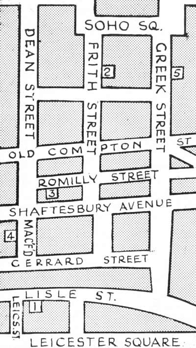 Map showing Dean Street