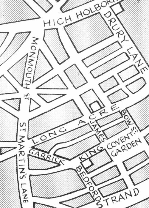 Map showing Long Acre