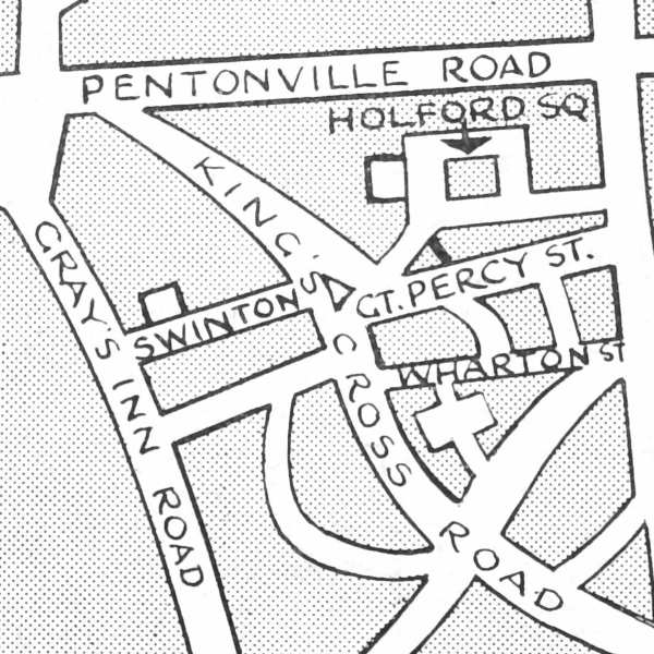 Map showing Long Acre