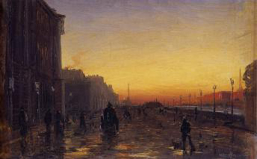 "Amanecer en San Petesburgo" por Fyodor Vasilyev (1870)