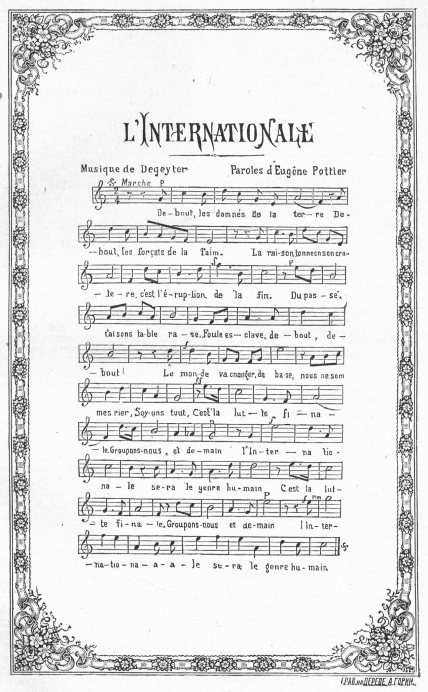 Afdruk van de eerste partituur