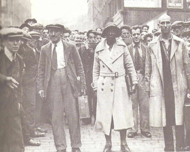 Mãe de um dos Scottsboro em campanha na Europa (1932)