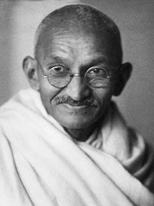 Retrato Mohandas Karamchand Gandhi