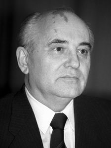 Retrato Mikhail Sergeevitch Gorbatchov (ou Gorbachev)