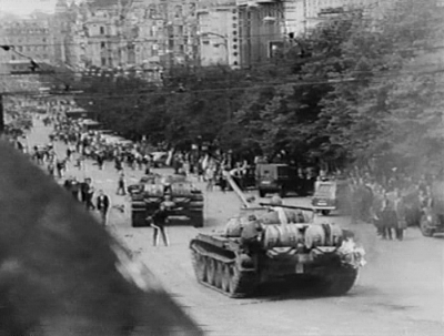 Soviet tanks in Prague