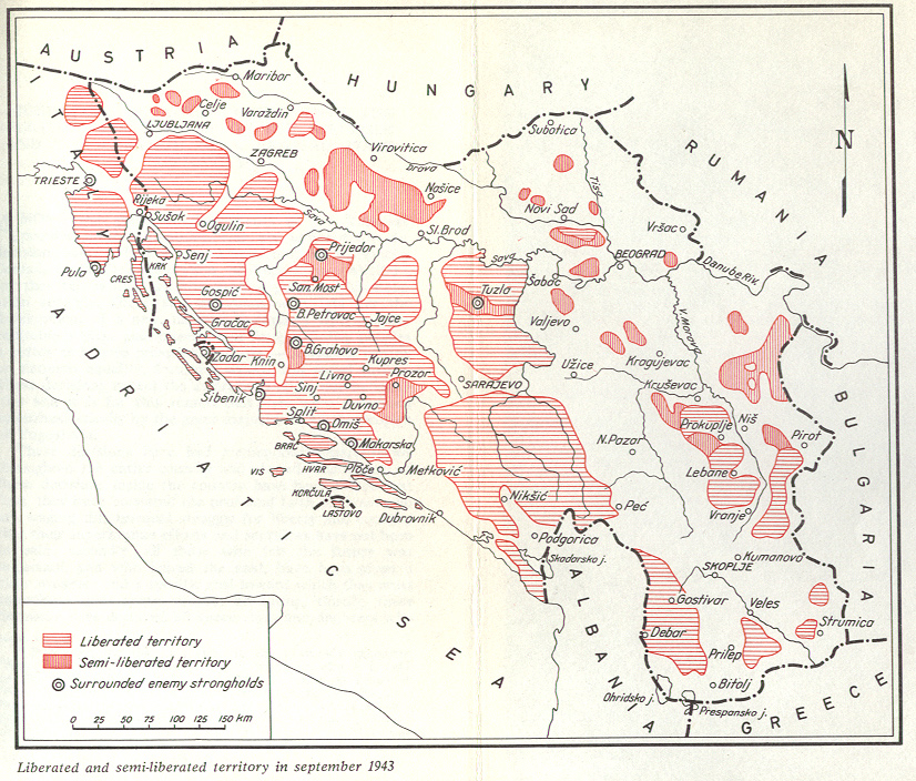 Liberated and semi-liberated territory at the end of 1942 438 K