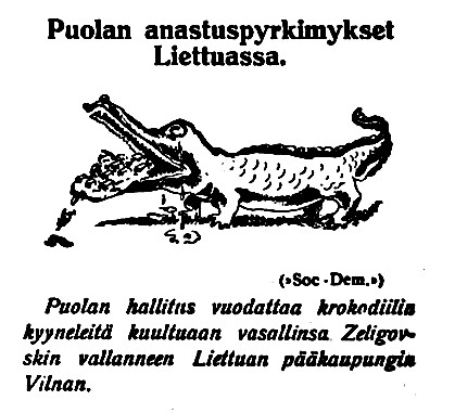 Puolan anastuspyrkimykset Liettuassa.